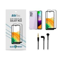 Kit Película 3D + Capa Transparente + Fone de Ouvido para Samsung Gala