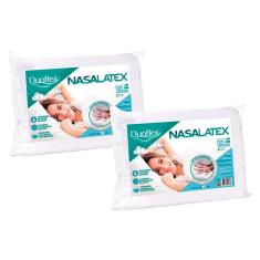 Travesseiro Látex Nasa NL1101 c/ Capa Percal 200 Fios Kit c/ 2 Un 50x70 - Duoflex