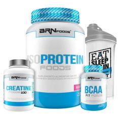 Kit Iso Protein + Creatina + Bcaa E Coqueteleira
