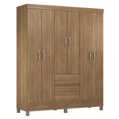 Guarda Roupa Casal Flash II D02 6 Portas de Bater 2 Gavetas MDP Amendola Touch Mpozenato