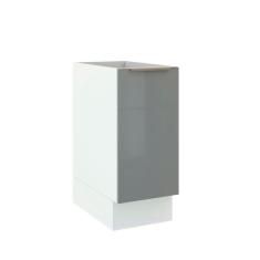 Balcão Madesa Lux 35cm 1 Porta Branco Cinza