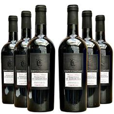 Vinho Primitivo di Manduria Conte di Campiano | Kit com 6 Garrafas | Oferta