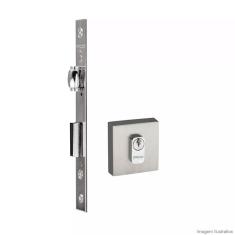 Fechadura Externa Quadrada Com Rolete 55 mm Pado Cromado