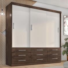 Guarda Roupa Casal 3 Portas Correr 9 Gav Capri - Quarta Divisão