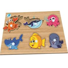 Brinquedos De Encaixe Quebra Cabeça De Animais Aquáticos