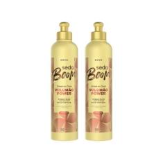 Creme De Pentear Seda 350Ml Boom Volumao Black - Kit C/2Un
