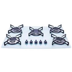 Fogão Cooktop Lines Colors 5 Queimadores Bivolt Branco Safanelli