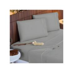 Jogo de Lençol Casal Padrão 4 Peças 400 Fios Ponto Palito com Elástico