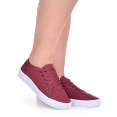 Tênis Wayke Casual Feminino Adulto, Bordô, 37