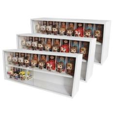 Expositor Funko Pop Mdf (para caixas e pops) 2 vãos, portas em vidro, 