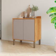 Balcão para Cozinha 2 Portas Paris Cinamomo/Off White