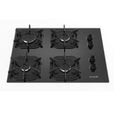 Cooktop Mueller 4 Bocas G5 Preto Trad, Bivolt, 601270001, Gás, 12 mese