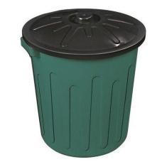 Lixeira 30 Litros +saco De Lixo 60 Litros Com 100 Unidades - JSN, Cinz