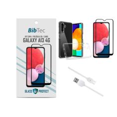 Kit Película 3D + Capa Transparente + Cabo USB Tipo C Samsung Galaxy A