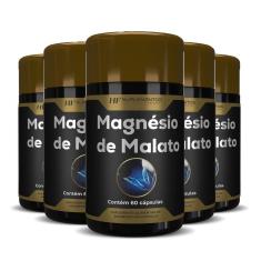 5X Magnesio De Malato Premium 60 Caps Hf Suplementos