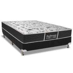 Cama Box Casal: Colchão Molas Bonnel Probel ProDormir Sleep + Base CRC