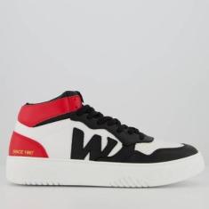 Tênis West Coast WC 101 High Preto e Vermelho-Masculino