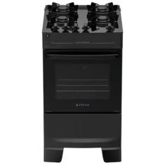 Fogao Monaco Top Glass 4 Bocas Automatico Mesa de Vidro Forno 48 Litros Atlas