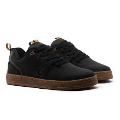 Tênis Qix Smash Preto Marrom Casual Skate Qx2102-Unissex