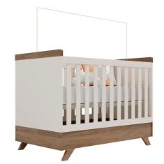 Berço Americano Retro Vitória Off White Carvalho - Canaã