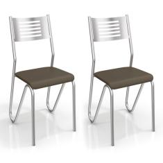 Conjunto 2 Cadeiras Nápoles Marrom
