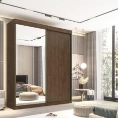 Guarda Roupa Casal 2 Portas de Correr 3 Gavetas Búzios New Canion