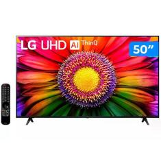 Smart TV LG 50&quot; 4K UHD, 3 HDMI, 2 USB, Bluetooth, Wi-Fi, ThinQ AI, Alexa, Google Assistente - 50UR8750PSA