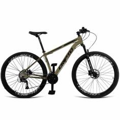 Bicicleta Aro 29 Cripto 24 Marchas Shimano Freios Hidraulico - Verde Militar-preto - 17&quot;