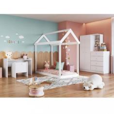 Quarto Infantil GuardaRoupa Cama Mesa e Cadeira Montessoriana Meu Fofi