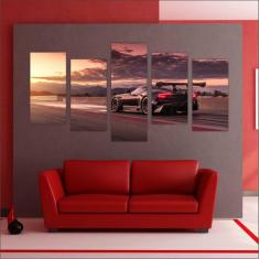 Quadro Decorativo Carros Porsche Mosaico 5 Peças Mosaico GG - Vital Qu
