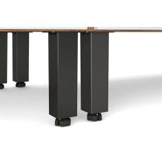 Kit De Cozinha 5 Peças Firenze (2 Aéreos + 2 Balcões + 1 Paneleiro) Fmt009 Avena-grafito - Demóbile