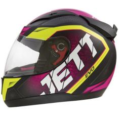 Capacete Feminino Masculino Fechado Jett Evo Line Fosco Pro Tork, ROSA
