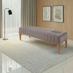 Recamier de Madeira Eucalipto, Estofado e Detalhe em Costura Valentin 