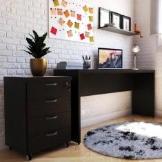 Escrivaninha Mesa Escritório 160cmx42cm 40mm com Caixa de Tomada - Bra