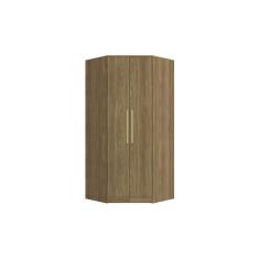 Guarda Roupa de Canto Adapt N531 2 Portas de Bater 2 Gavetas MDP Nogueira Kappesberg