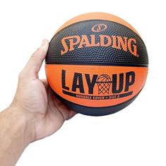 Mini Bola Baby Basquete Spalding Lay-Up, Laranja e preto, tamanho 3 Baby basquete