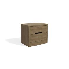 Mesa De Cabeceira Com 2 Gavetas Kappesberg S822 Nogueira