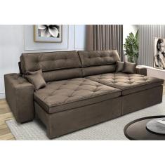 Sof  Retr til E Reclin vel 2,72m Com Molas Cama Inbox Estilo