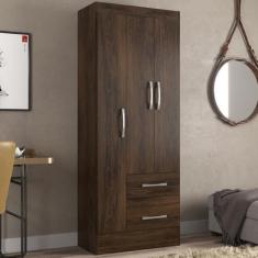Guarda Roupas Solteiro 3 Portas 2 Gavetas Nobre - DiretoSim