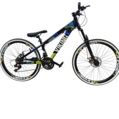 Bicicleta Aro 26 Vikingx Tuff 25 Aluminio Mtb Freeride 24v Mtb Suspens