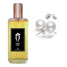 Perfume Feminino Madame Paris + Brinco Prata Pérola
