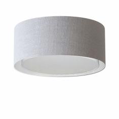 Plafon Duplo Cilíndrico Md-3036 Cúpula Em Tecido 50x25cm Rúst
