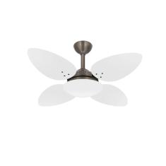 Ventilador Teto Bronze 4 Pás Silencioso Pétalo Ventax 220V