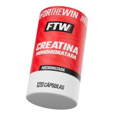 FTW Creatina Monohidratada Pote 120 Cápsulas 100% Pura - Explosão de Energia, Força e Resistência - Absorção Rápida para Ganho de Massa e Performance