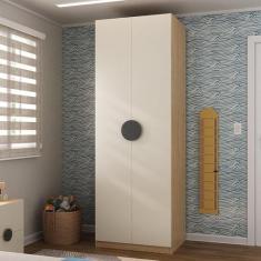 Guarda Roupa Infantil Modulado 2 Portas com Nichos e Cabideiro Joy Kid