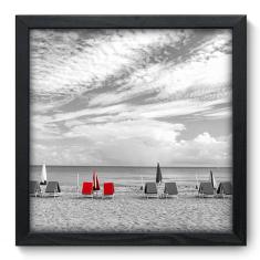 Quadro Decorativo - Praia - 33cm x 33cm - 113qnpbp