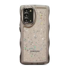LYQZDT Capa para Samsung Galaxy Note 20 de 6,7 polegadas com glitter, transparente, brilhante, estrela, transparente, fosca, ondulada, ondulada, antiderrapante, proteção de lente de câmera, à prova de