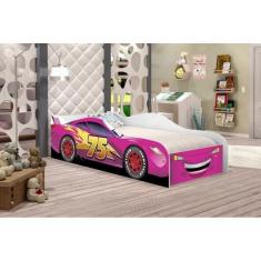 Cama Infantil Carro Rosa VJ Móveis