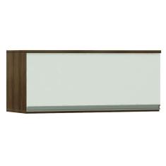 Armário Aéreo Geladeira De Cozinha e Lavanderia 1 Porta 0,70m Módulo Suspenso Areia/Madeirado Diana 