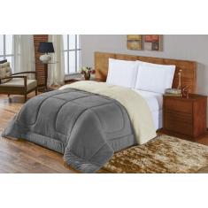 Cobertor dupla face queen size tipo coberdrom pele de carneiro 2,40m x